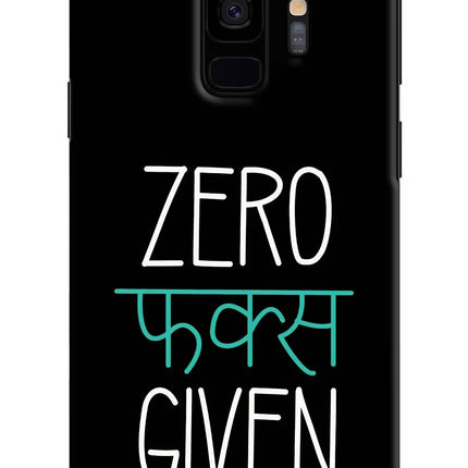 Zero Fucks Given Samsung S9 Hard Case Back Cover by Casekaro