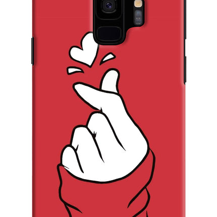Korean Love Sign Samsung S9 Hard Case Back Cover by Casekaro