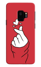 Korean Love Sign Samsung S9 Hard Case Back Cover by Casekaro