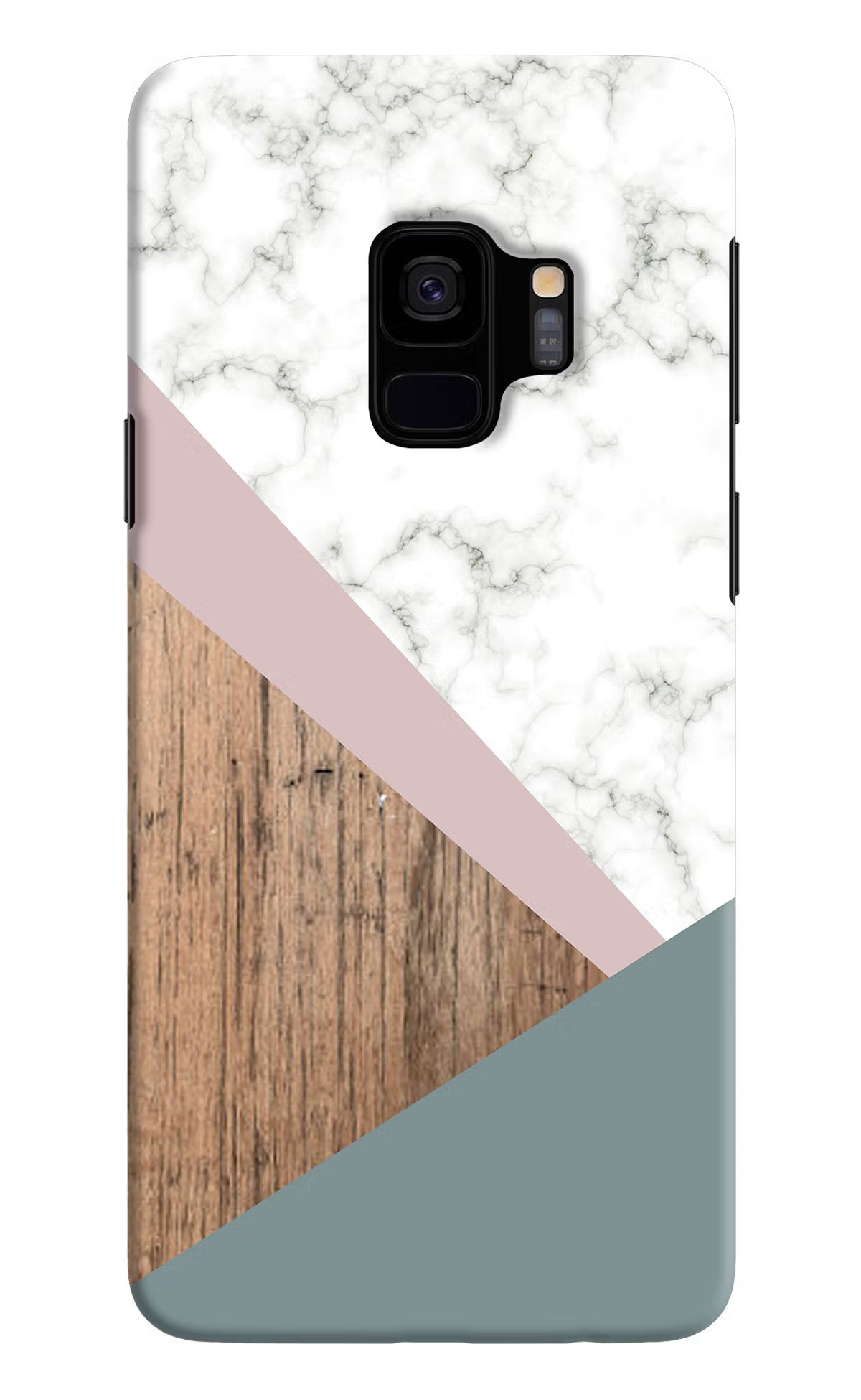 Marble wood Abstract Samsung S9 Hard Case Back Cover by Casekaro
