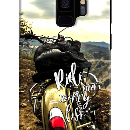 Ride More Worry Less Samsung S9 Hard Case Back Cover by Casekaro