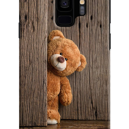 Teddy Wooden Samsung S9 Hard Case Back Cover by Casekaro