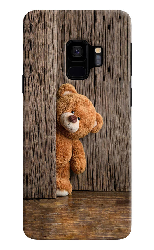 Teddy Wooden Samsung S9 Hard Case Back Cover by Casekaro