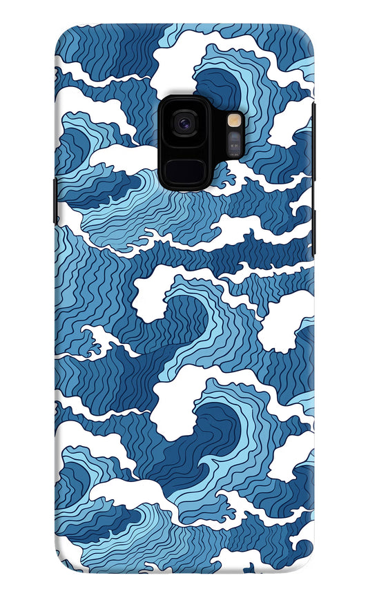 Blue Waves Samsung S9 Hard Case Back Cover by Casekaro