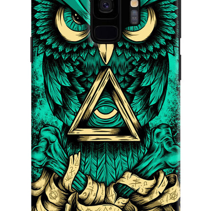 Green Owl Samsung S9 Hard Case Back Cover by Casekaro