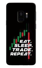 Eat Sleep Trade Repeat Samsung S9 Hard Case Back Cover by Casekaro