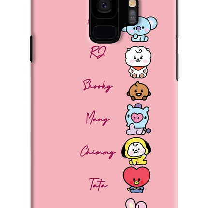 BTS names Samsung S9 Hard Case Back Cover by Casekaro