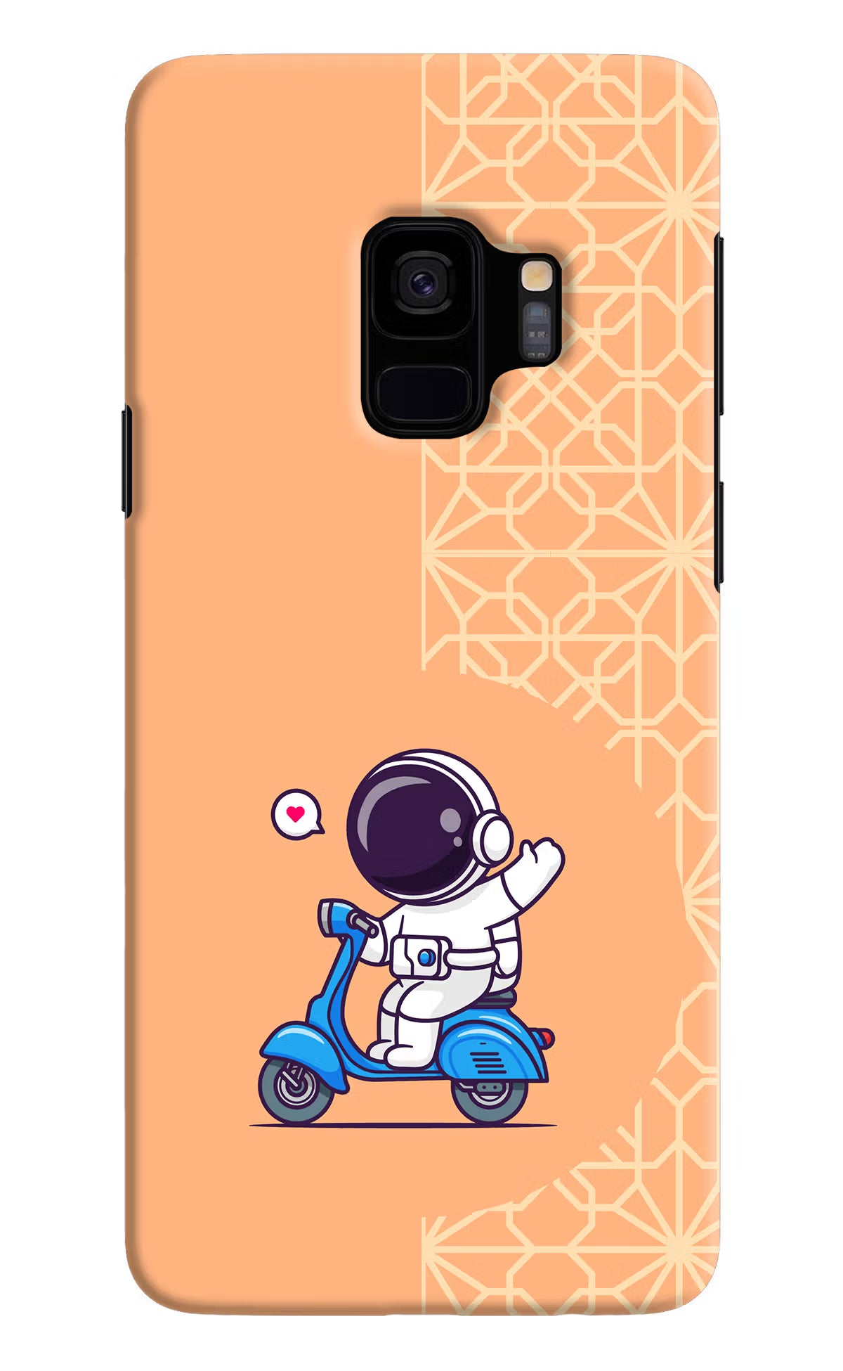 Cute Astronaut Riding Samsung S9 Hard Case Back Cover by Casekaro