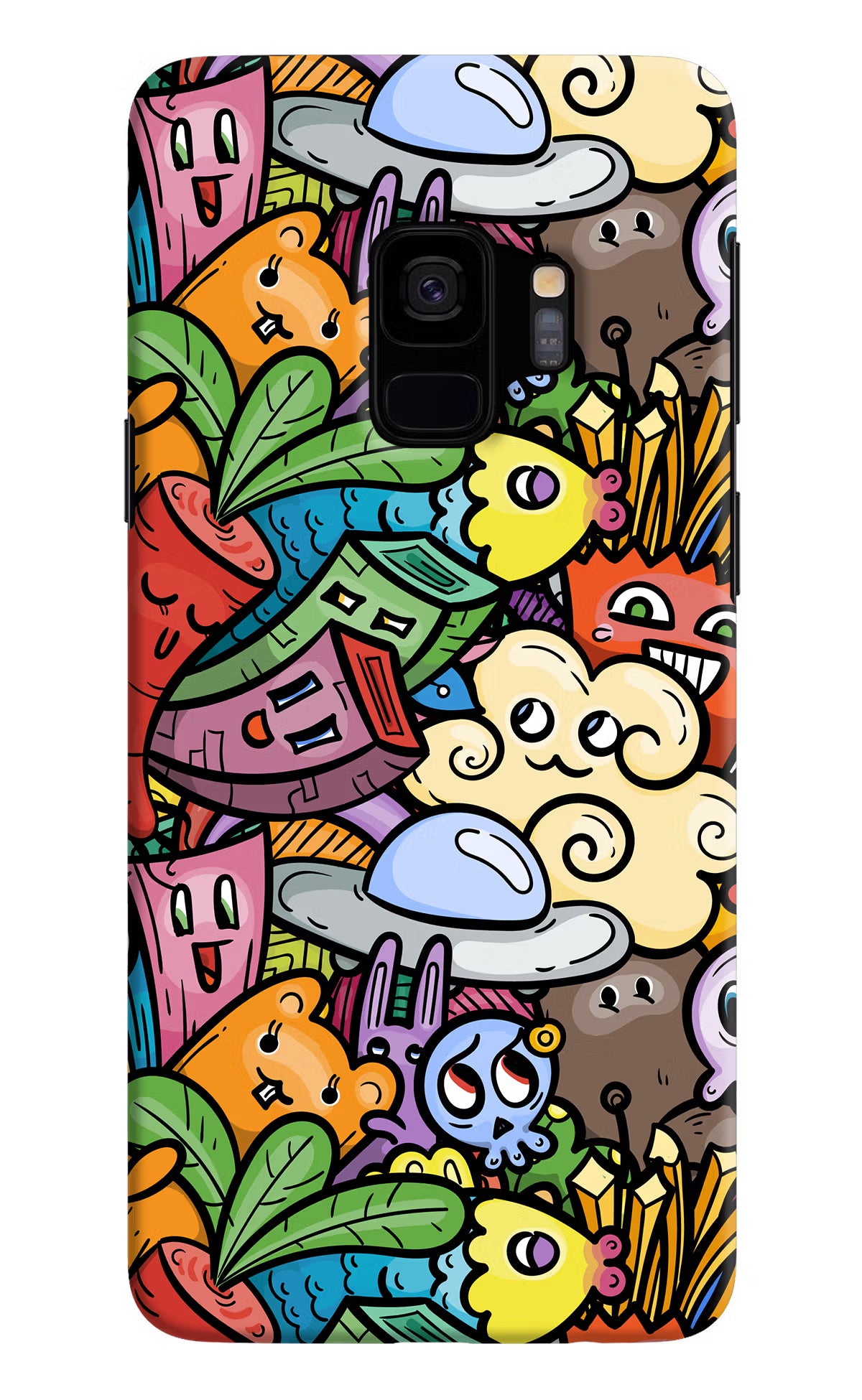 Veggie Doodle Samsung S9 Hard Case Back Cover by Casekaro