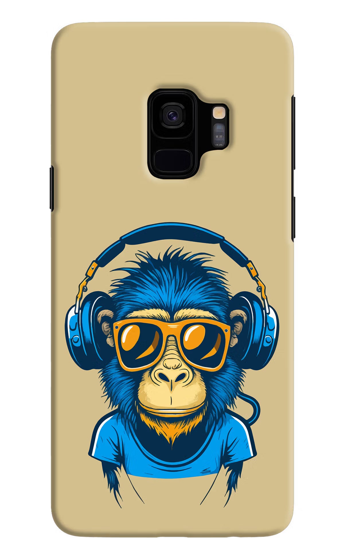 Monkey Headphone Samsung S9 Hard Case Back Cover by Casekaro
