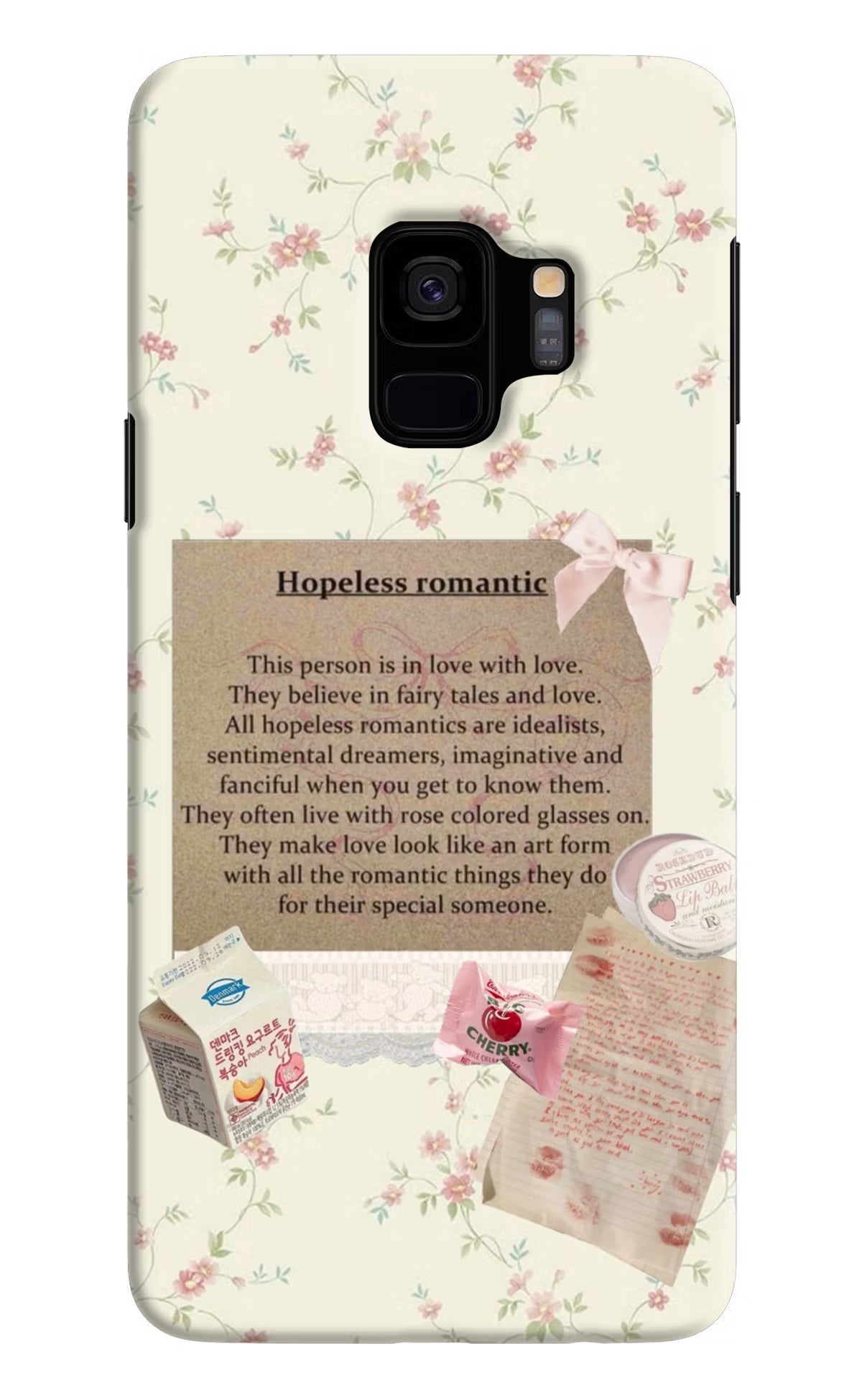 Hopeless Romantic Samsung S9 Hard Case Back Cover by Casekaro