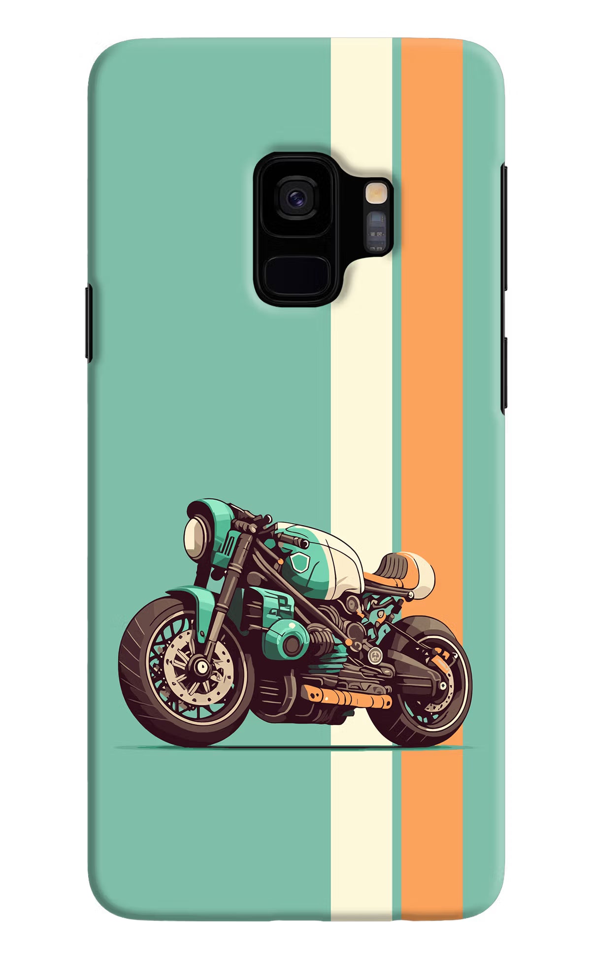 Striped Moto Drift Samsung S9 Hard Case Back Cover by Casekaro