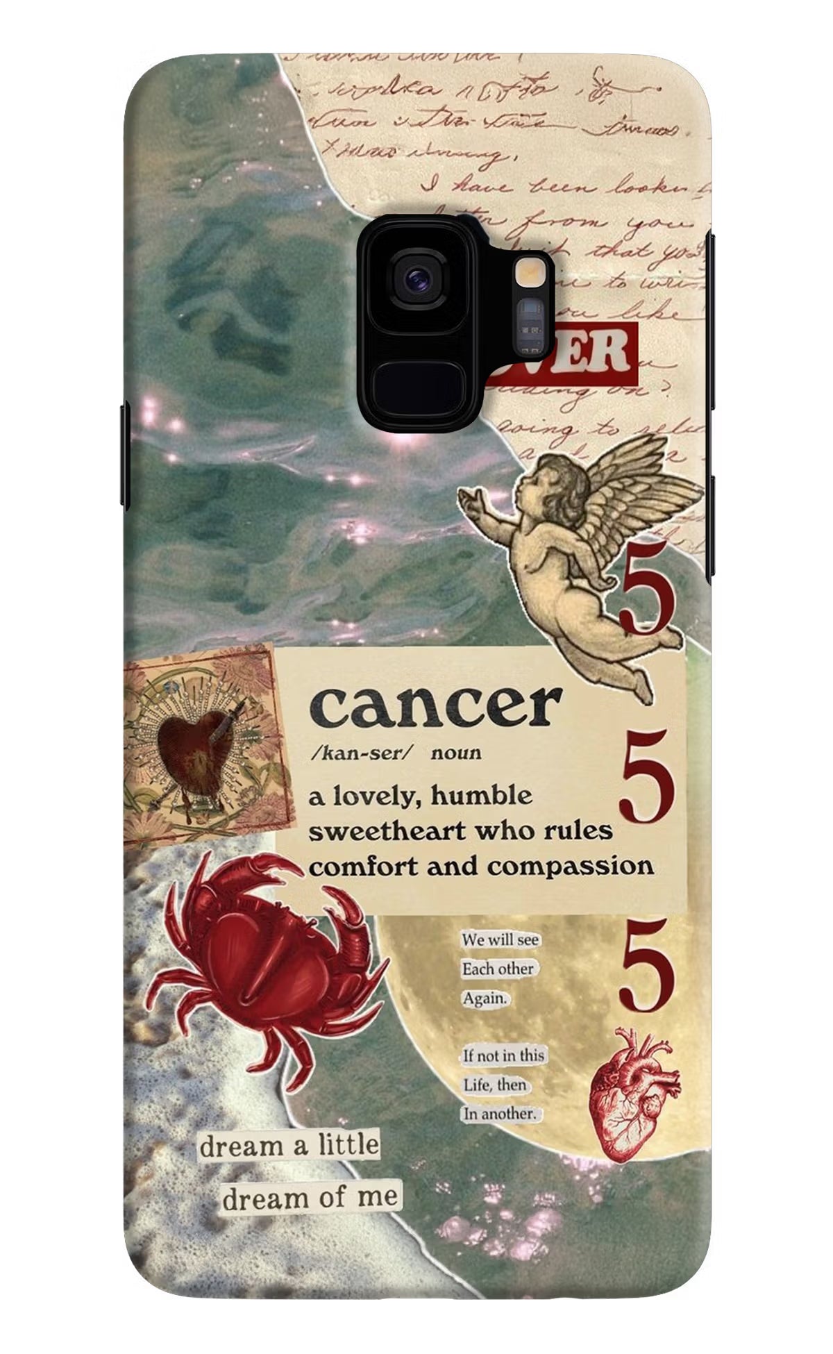 Cancer Zodiac Samsung S9 Hard Case Back Cover by Casekaro