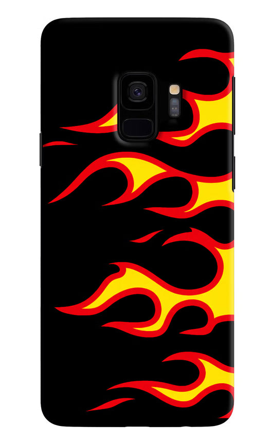 Side Sweep Flames Samsung S9 Hard Case Back Cover by Casekaro