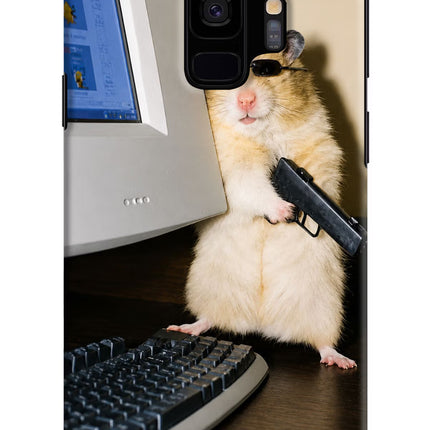 Hacker Hamster Samsung S9 Hard Case Back Cover by Casekaro