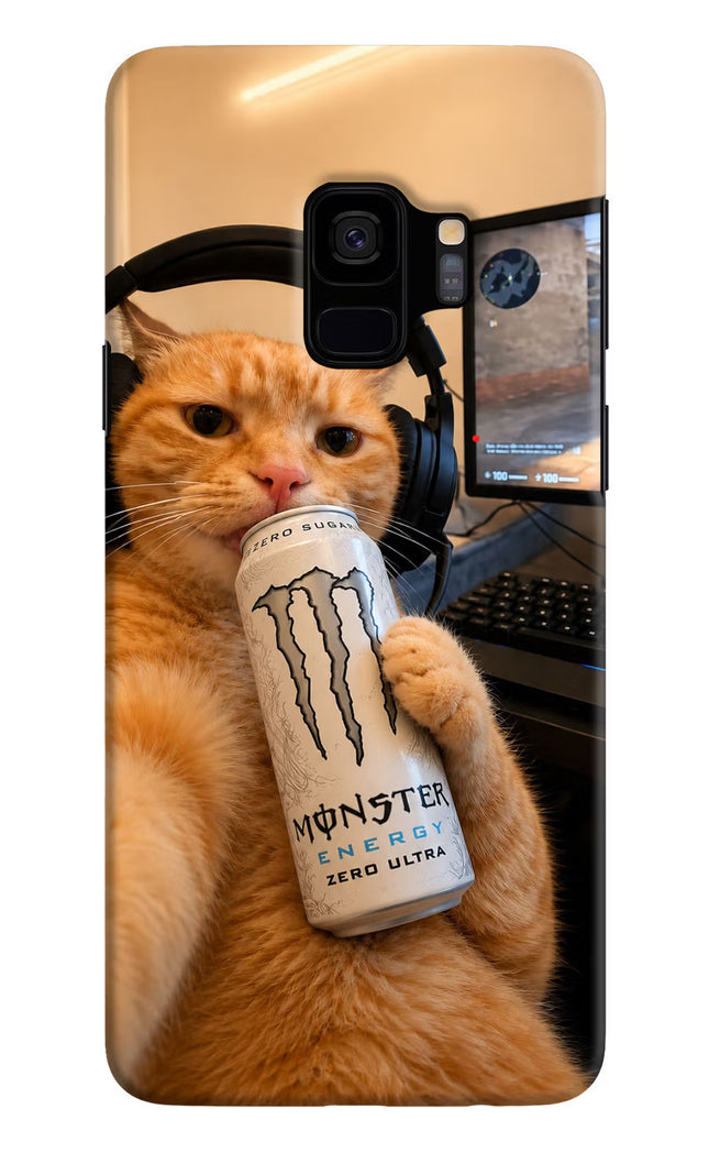 Gamer Cat Energy Samsung S9 Hard Case Back Cover by Casekaro