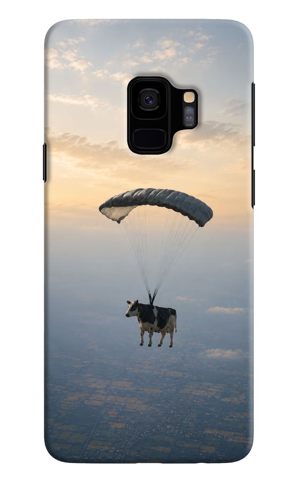 Skydiving Cow Samsung S9 Back Cover
