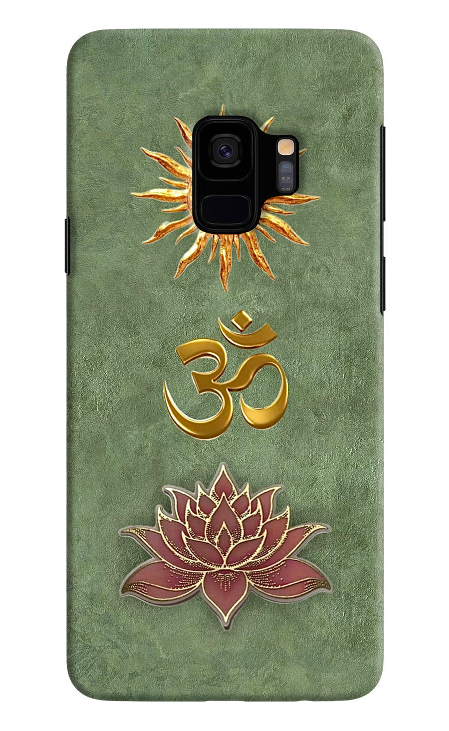 Om & Lotus Samsung S9 Back Cover, Hard case