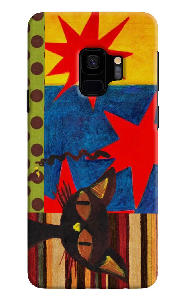 Pop Cat Samsung S9 Hard Case Back Cover by Casekaro