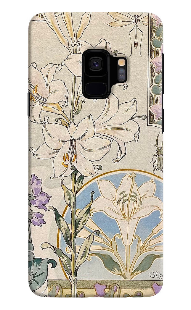 White Lily Samsung S9 Hard Case Back Cover by Casekaro