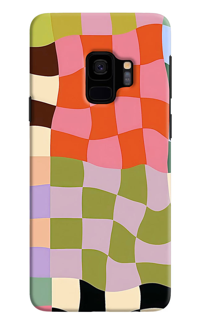 Wavy Grid Samsung S9 Hard Case Back Cover by Casekaro