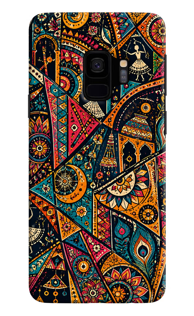 Folk Print Samsung S9 Hard Case Back Cover by Casekaro