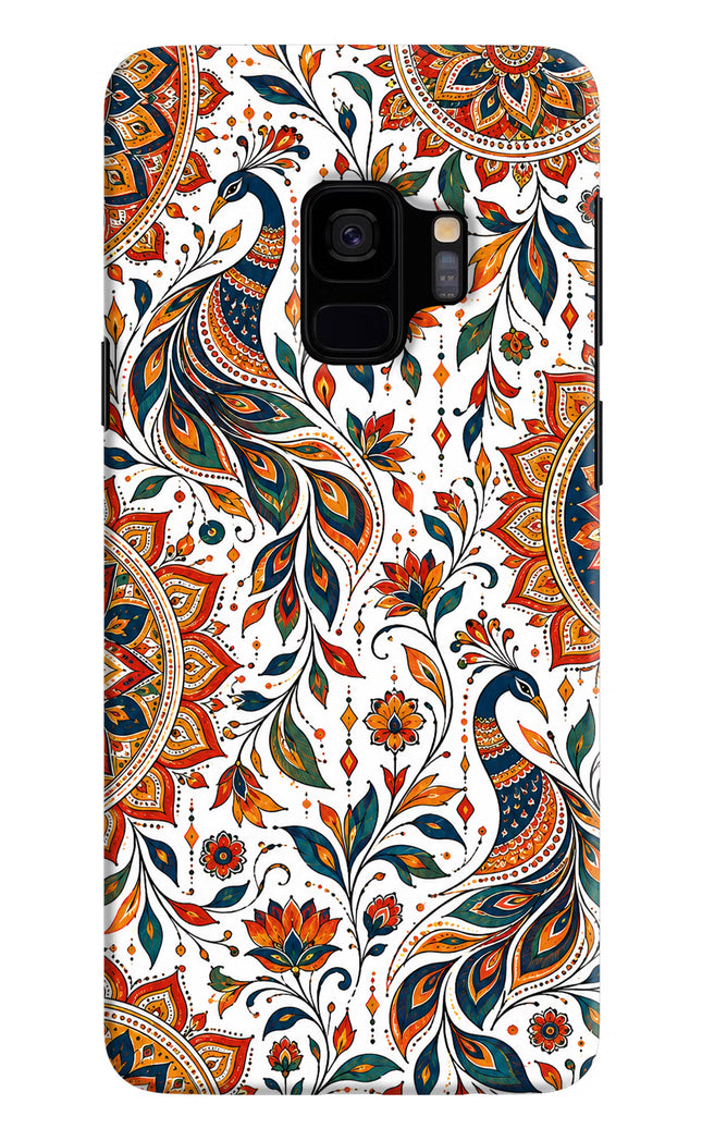 White Mayura Samsung S9 Hard Case Back Cover by Casekaro