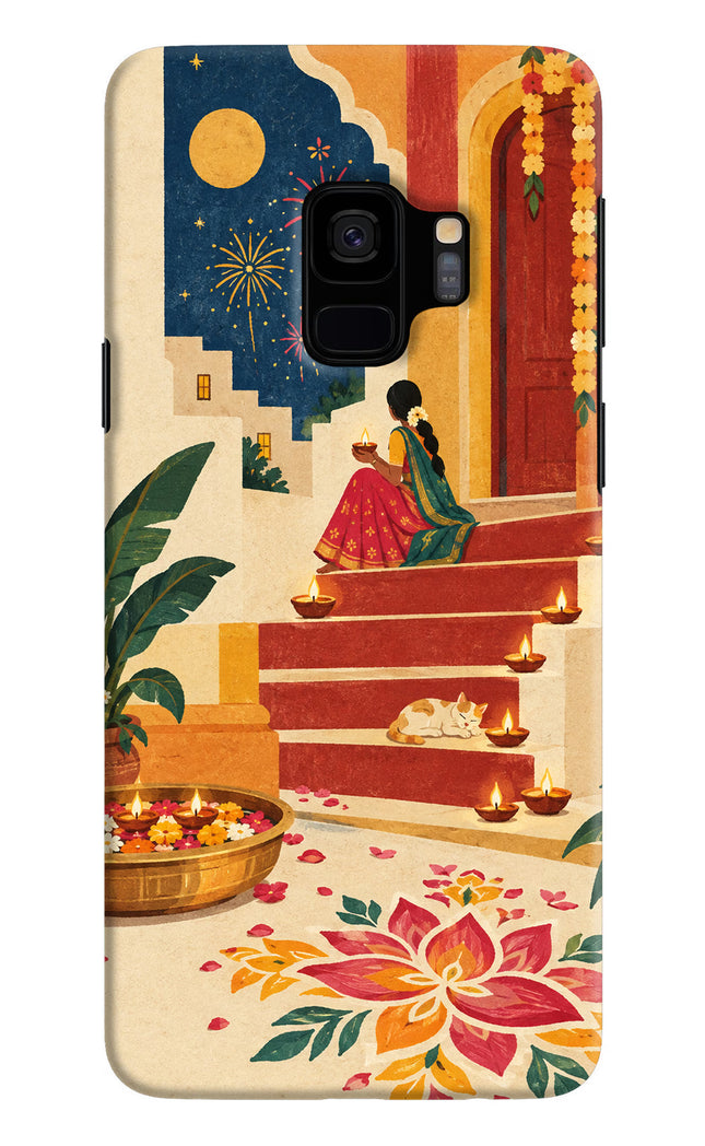 Diwali Rangoli Samsung S9 Hard Case Back Cover by Casekaro