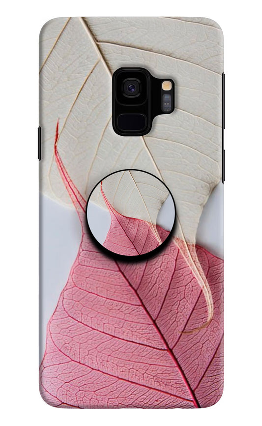 White Pink Leaf Samsung S9 Pop Case by Casekaro