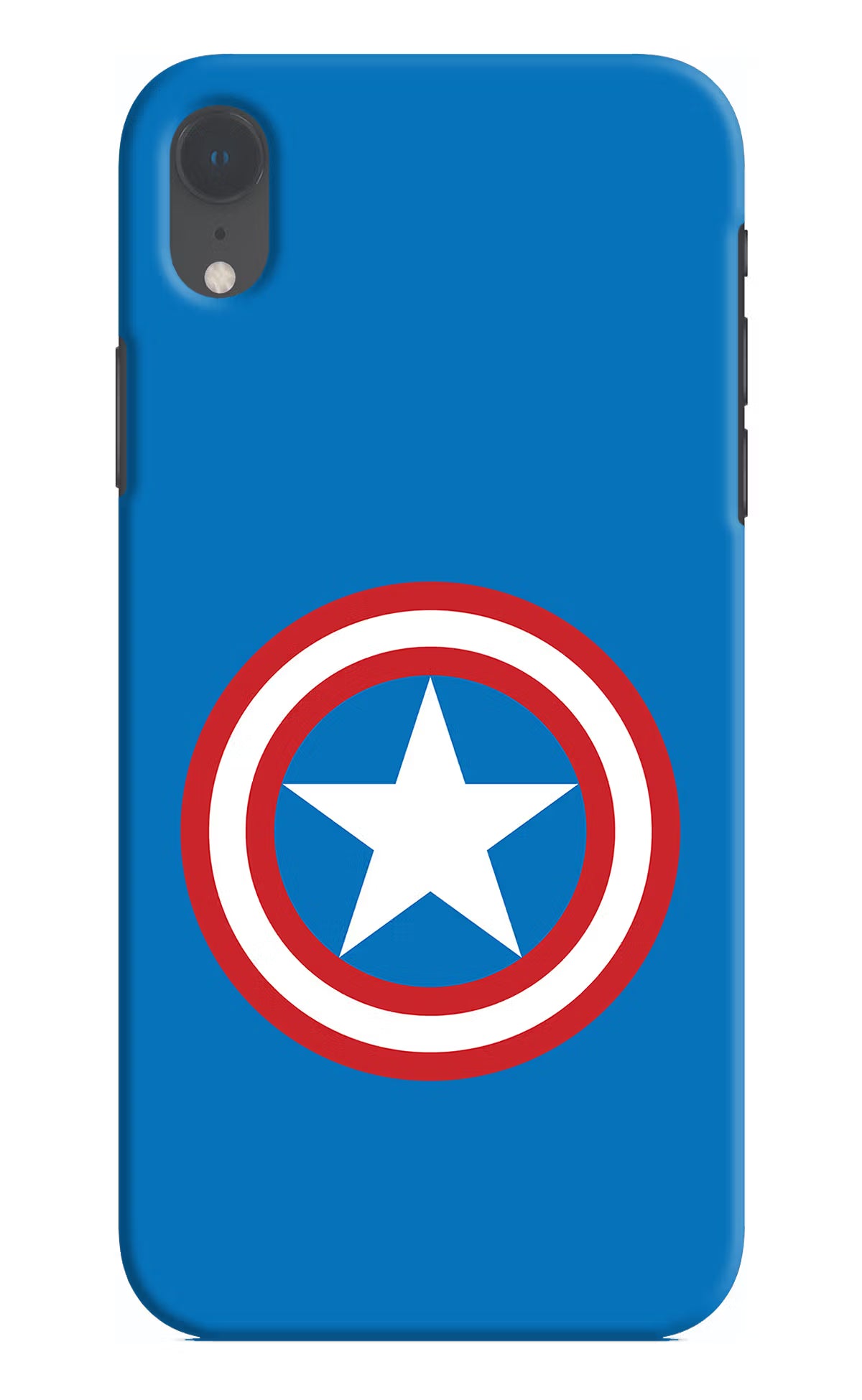 Captain America Logo iPhone XR Hard Case Back Cover by Casekaro