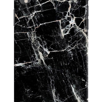 Black Marble Texture iPhone XR Hard Case Back Cover by Casekaro