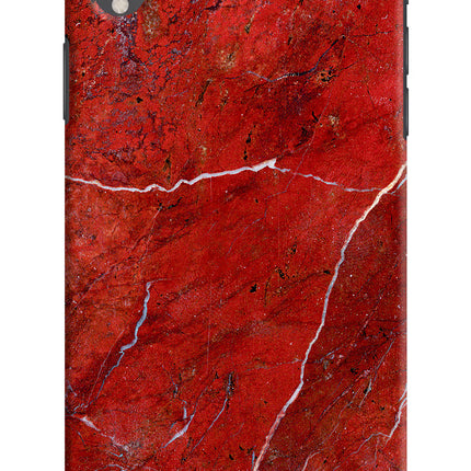 Red Marble Design iPhone XR Hard Case Back Cover by Casekaro