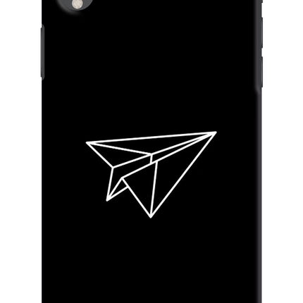 Paper Plane White iPhone XR Hard Case Back Cover by Casekaro