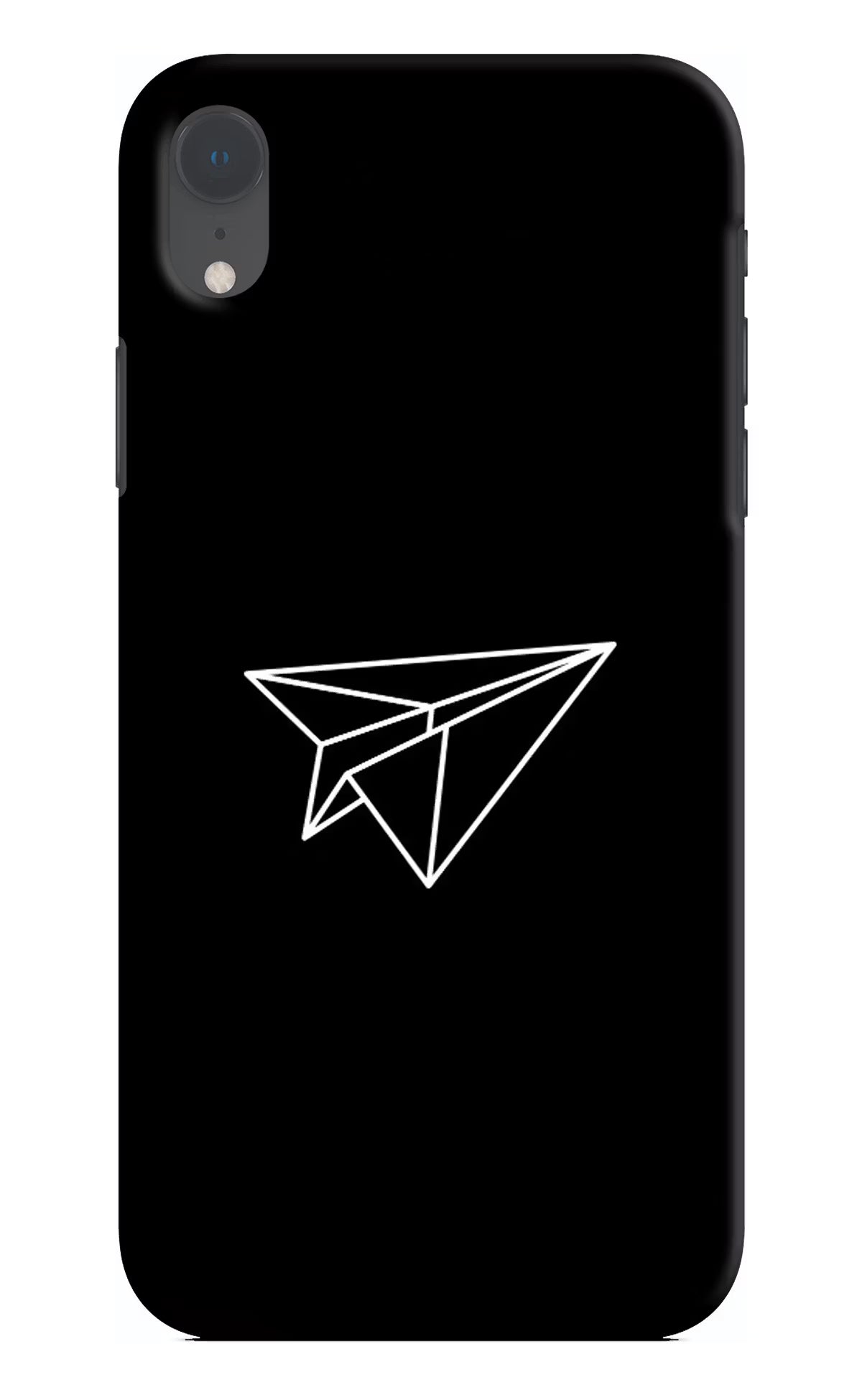 Paper Plane White iPhone XR Hard Case Back Cover by Casekaro
