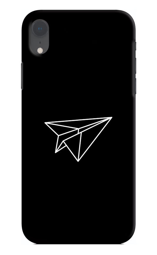 Paper Plane White iPhone XR Hard Case Back Cover by Casekaro