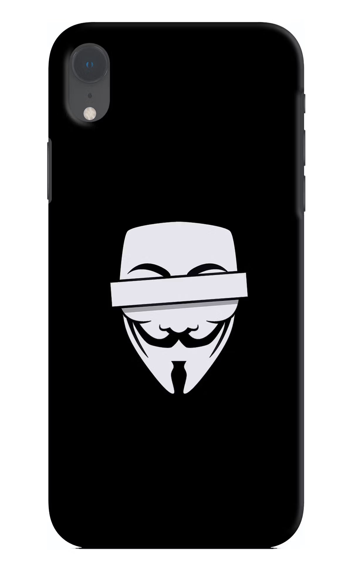 Anonymous Face iPhone XR Hard Case Back Cover by Casekaro