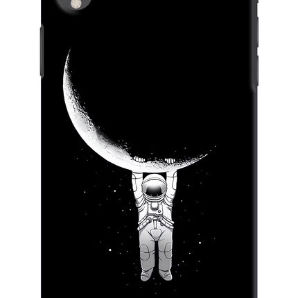 Moon Space iPhone XR Hard Case Back Cover by Casekaro