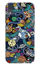 Space Abstract iPhone XR Hard Case Back Cover by Casekaro