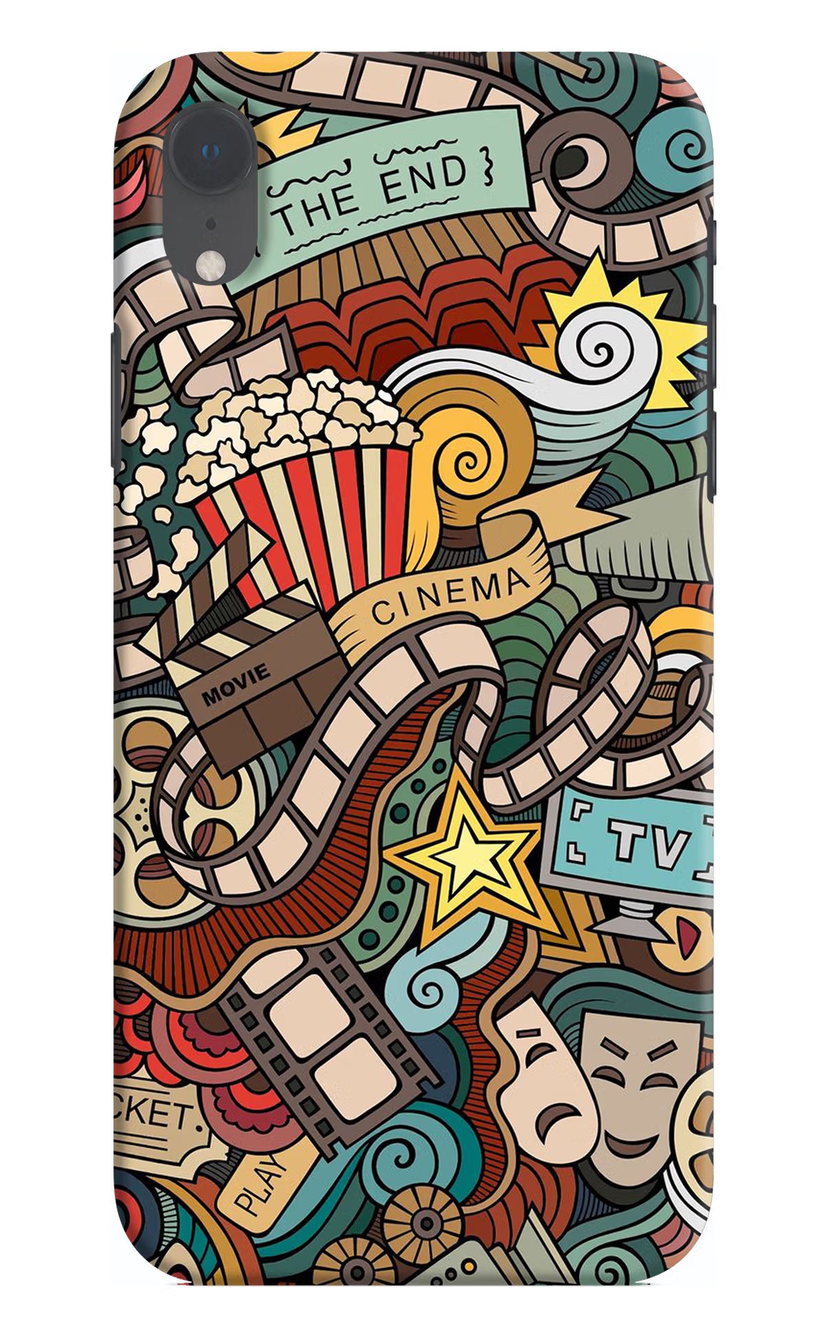 Cinema Abstract iPhone XR Hard Case Back Cover by Casekaro