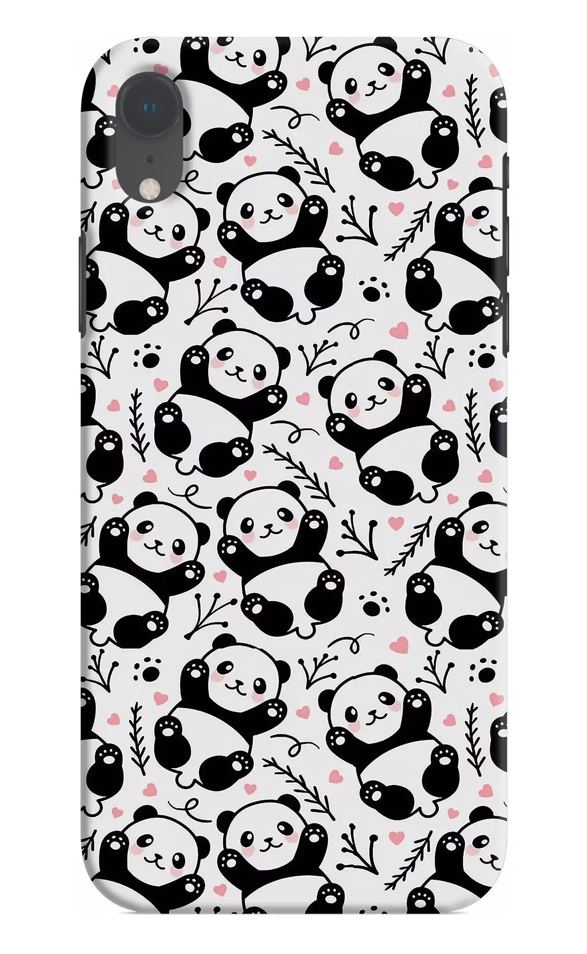 Cute Panda iPhone XR Hard Case Back Cover by Casekaro