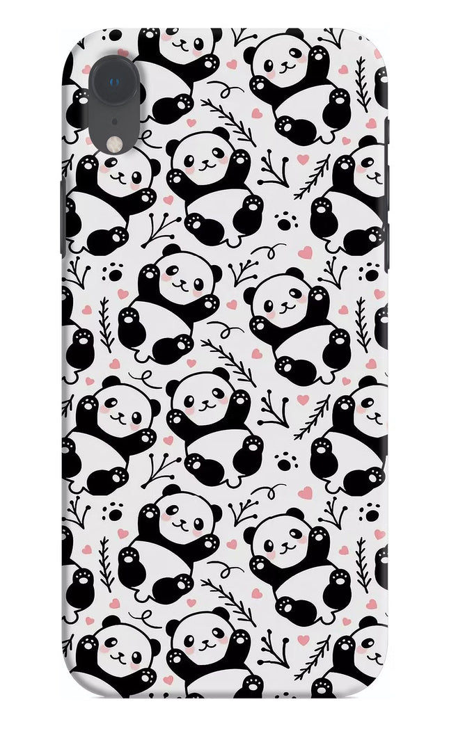 Cute Panda iPhone XR Hard Case Back Cover by Casekaro