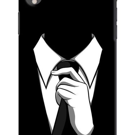 Black Tie iPhone XR Hard Case Back Cover by Casekaro