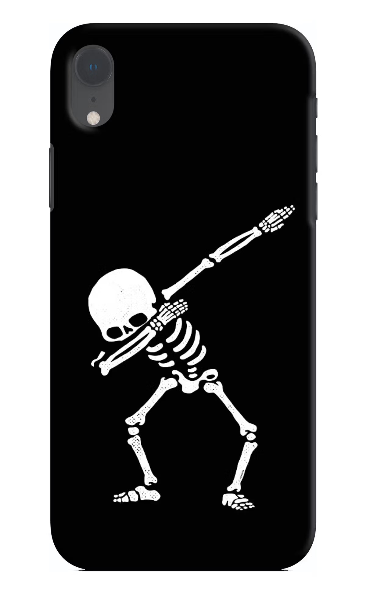 Dabbing Skeleton Art iPhone XR Hard Case Back Cover by Casekaro