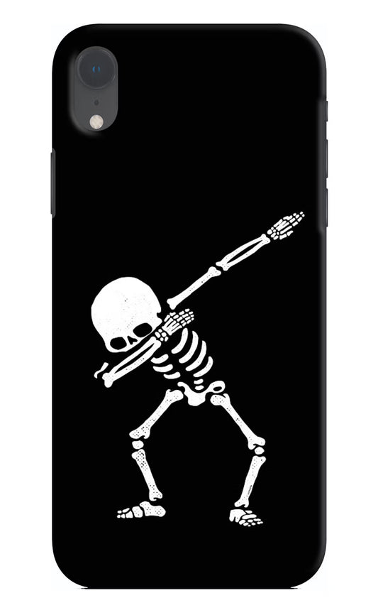 Dabbing Skeleton Art iPhone XR Hard Case Back Cover by Casekaro