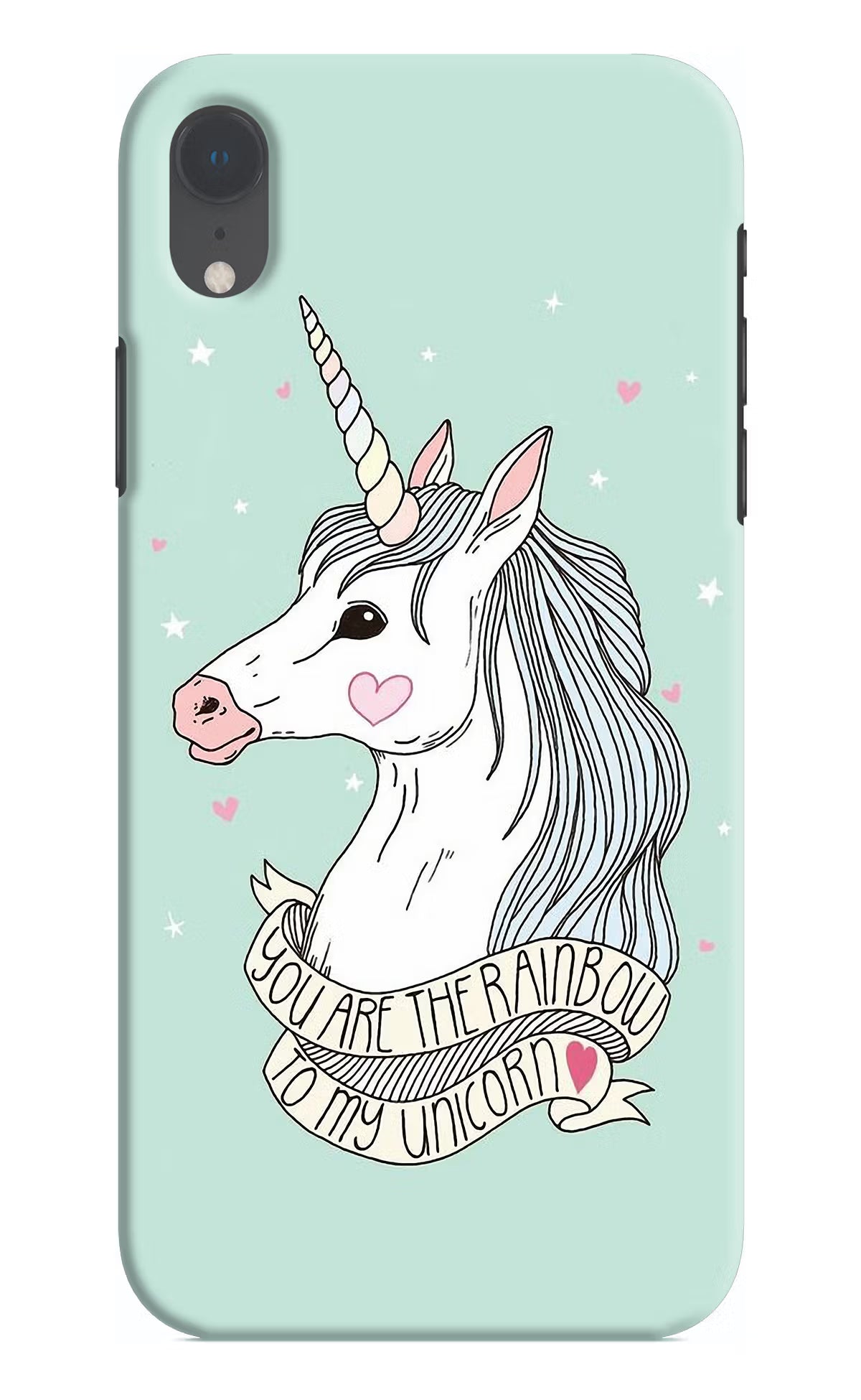Unicorn Wallpaper iPhone XR Hard Case Back Cover by Casekaro