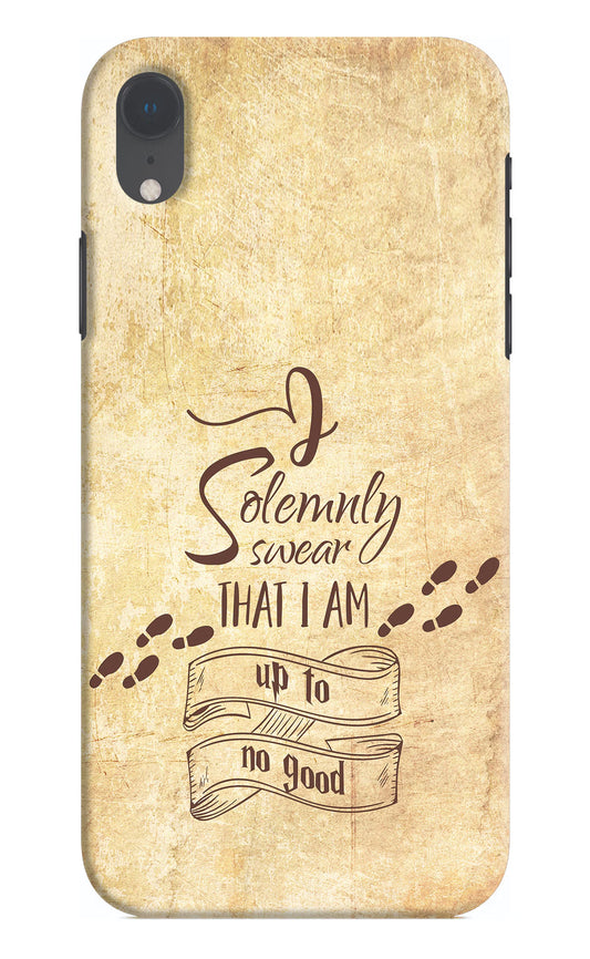 I Solemnly swear that i up to no good iPhone XR Hard Case Back Cover by Casekaro