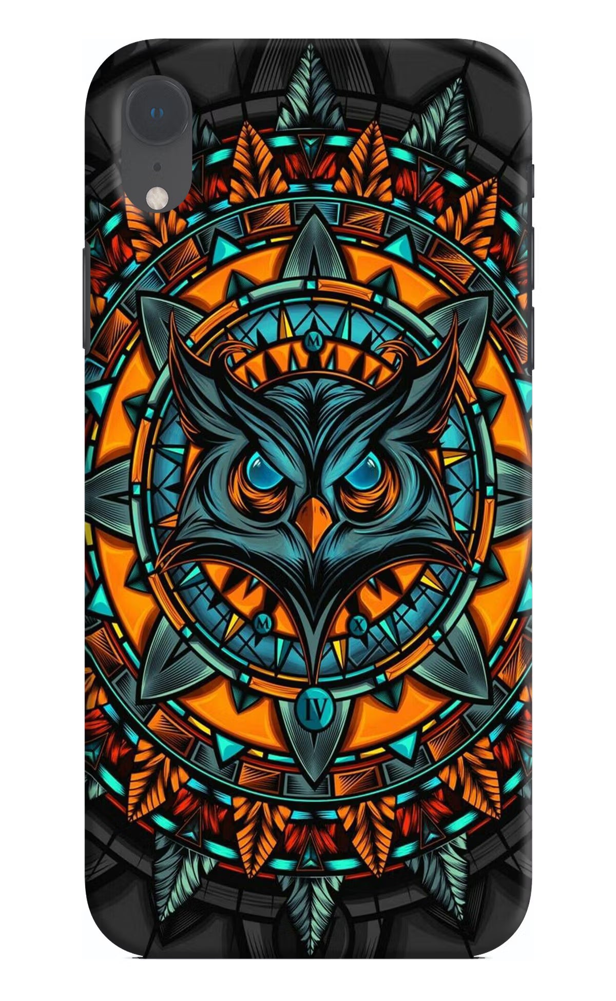 Angry Owl Art iPhone XR Hard Case Back Cover by Casekaro