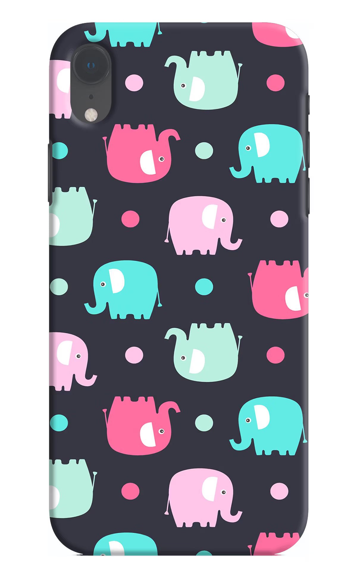 Elephants iPhone XR Hard Case Back Cover by Casekaro