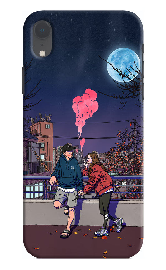 Chilling Couple iPhone XR Hard Case Back Cover by Casekaro