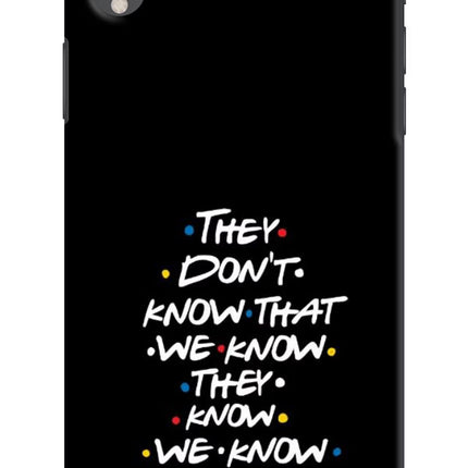 FRIENDS Dialogue iPhone XR Hard Case Back Cover by Casekaro